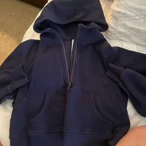 Discontinued - Navy - Lululemon Scuba Oversized Half-Zip Hoodie
